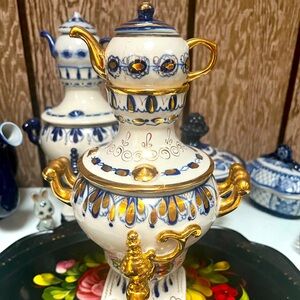 Souvenir Samovar! Gzhel !